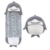 Detský plyšový spací vak alebo vankúš - Žralok, veľkosť L