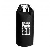 Vodotesný outdoorový vak 30 litrov - Čierny