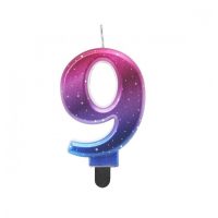 Galaxy narodeninová sviečka - 9