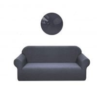 Elastický vodoodpudivý poťah na pohovku - Tmavo sivý, trojmiestna sedačka