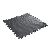 Penová fitness puzzle podložka na podlahu - Sivo čierna