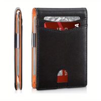 Pánska peňaženka Carbon s RFID ochranou - Čierno oranžová