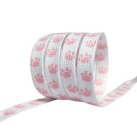 Široké šnúrky s potlačou, jeden pár - Labky, 120 cm