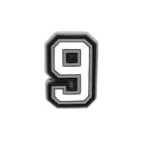 3D ozdoby na obuv - Číslica 9