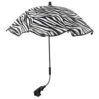 Nastaviteľný dáždnik s UV ochranou a upevnením na kočík - Vzor zebry