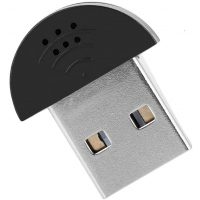 Mini USB externý mikrofón - Čierny