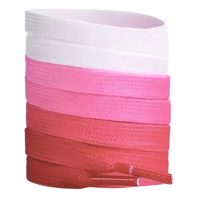Široké tkaničky do bot, jeden pár - Rúžové ombré, 120 cm