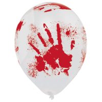 Prémiový balónik 10" - Krvavý Halloween, 6 ks