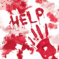 Papierové ubrousky - Krvavý Halloween