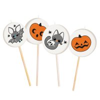 Halloweenské mini svíčky - 4 ks