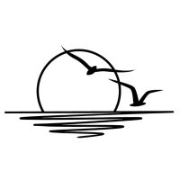 Kovová dekorácia 30 x 17 cm - Západ slnka s vtákmi