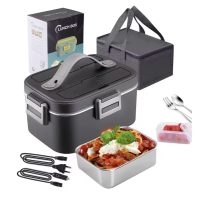 Elektrický ohrievací box na jedlo - čierny, 1,8 L