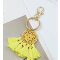 Prívesok na kľúče - Lapač snov žltý