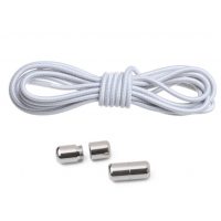 Elastické šnúrky do topánok, jeden pár - Svetlo sive