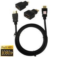 HDMI / Mini HDMI / micro HDMI kabel (FullHD) - 1,5m - čierna
