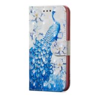 Flipové púzdro na iPhone XR - Modrý páv