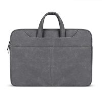 Taška na MacBook / notebook 13.3" z umelej kože - Tmavo šedá