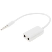 Rozdvojka 3.5mm jack na 2x 3.5mm jack - Biela