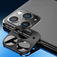 Kovový rámček na zadný kameru iPhone 11 Pro/ 11 Pro Max - Čierna
