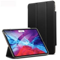 PU kryt pre Apple iPad Pro 12.9 (2020) + slot pre Apple Pencil - Čierny