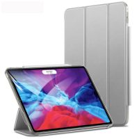 PU kryt pre Apple iPad Pro 12.9 (2020) + slot pre Apple Pencil - Strieborná šedá