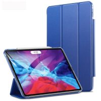 PU kryt pre Apple iPad Pro 12.9 (2020) + slot pre Apple Pencil - Námořná modrá