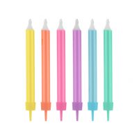 Narodeninové sviečky - farebné, 12 kusov