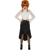 Dámska dlhá sukňa - Steampunk čierna 38