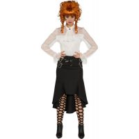 Dámska dlhá sukňa - Steampunk čierna 40