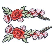 Kvetinová látková nášivka - Ruža