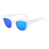 Dámske slnečné okuliare CAT EYE - Bielo modré