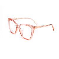 Dámske okuliare proti modrému svetlu - Transparentné ružovo oranžové