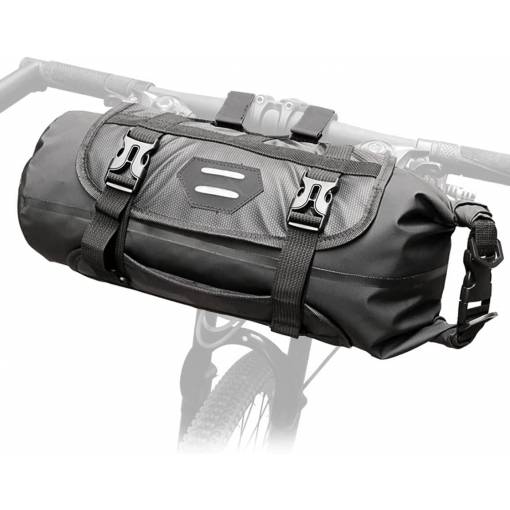 Foto - Vodotesný nastaviteľný vak na riadítka - čierny 3 až 7 litrov