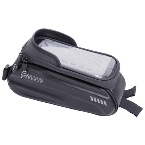 Foto - Vodotesná brašna na rám s kapsou na mobil - čierna, 1 liter