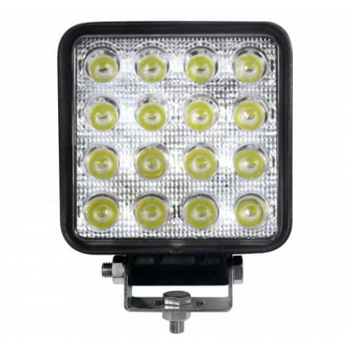 Foto - Pracovný LED svetlomet 48W 9-30V - Štvorcový, 16 LED