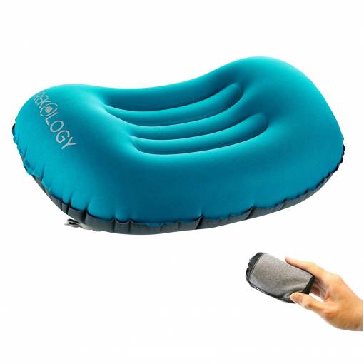 Foto - Trekology Aluft 1.0 ľahký nafukovací vankúš - Tyrkysový