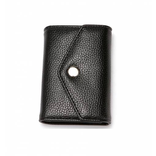 Foto - RFID kožená peňaženka so 14 vreckami - Čierna
