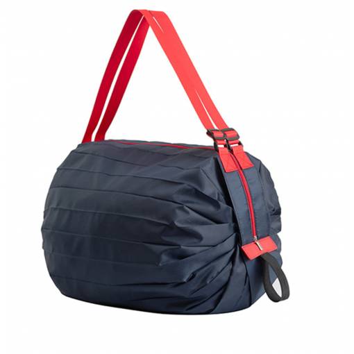 Foto - Skladacia nákupná veľkokapacitná taška - Modro červená
