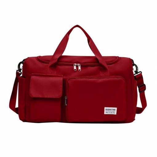 Foto - Veľkokapacitná cestovná Gym športová taška - Červená
