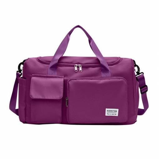 Foto - Veľkokapacitná cestovná Gym športová taška - Tmavo fialová