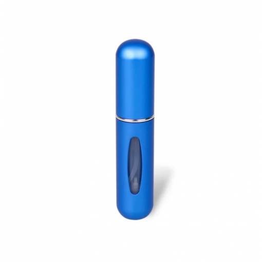 Foto - Cestovný plniteľný rozprašovač na parfum 5 ml - modrý, lesklý