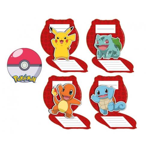 Foto - Pozvánky - Pokémon, 8 ks