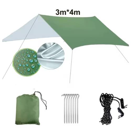 Foto - Ultra ľahká kempovacia plachta 3x4 m