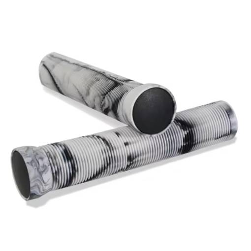 Foto - Žíhané rukoväte na bicykel - Bielo šedé