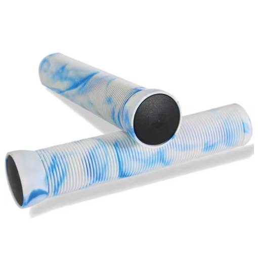 Foto - Žíhané rukoväte na bicykel - Bielo modré