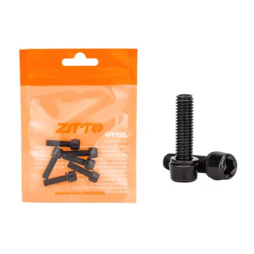 Foto - Titánové skrutky predstavce M5x18 mm, súprava 6 ks - Čierne