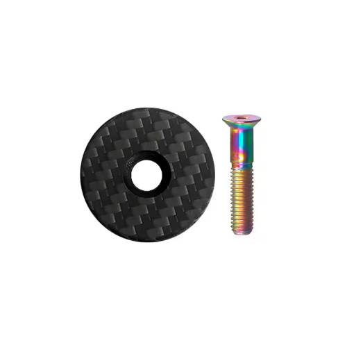 Foto - Krytka hlavovky z uhlíkového vlákna matná - Dúhová skrutka