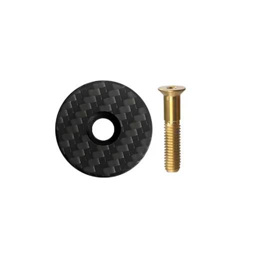 Foto - Krytka hlavovky z uhlíkového vlákna matná - Zlatá skrutka