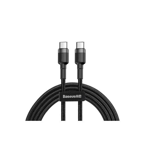 Foto - Baseus napájací kábel USB-C na USB-C 60W - 1 meter, čierno šedý