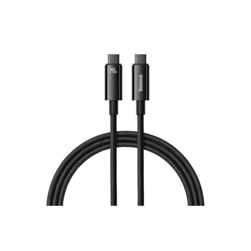 Foto - Baseus napájací kábel USB-C na USB-C 240W - 1 meter, čierny